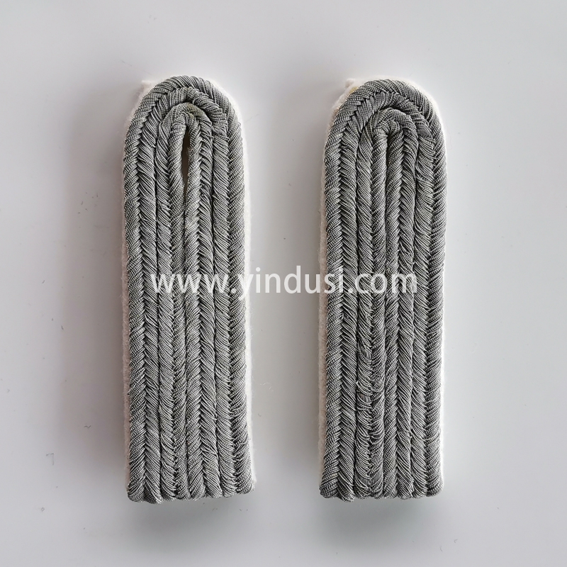 印度丝徽章定制工厂手工编制金属丝肩章手工编制肩章定做加工