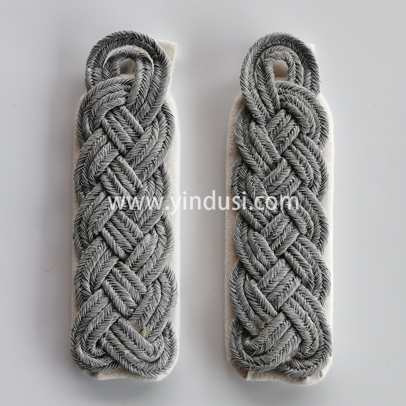 印度丝徽章定制工厂手工编制麻花肩章二战德国肩章制作加工定做