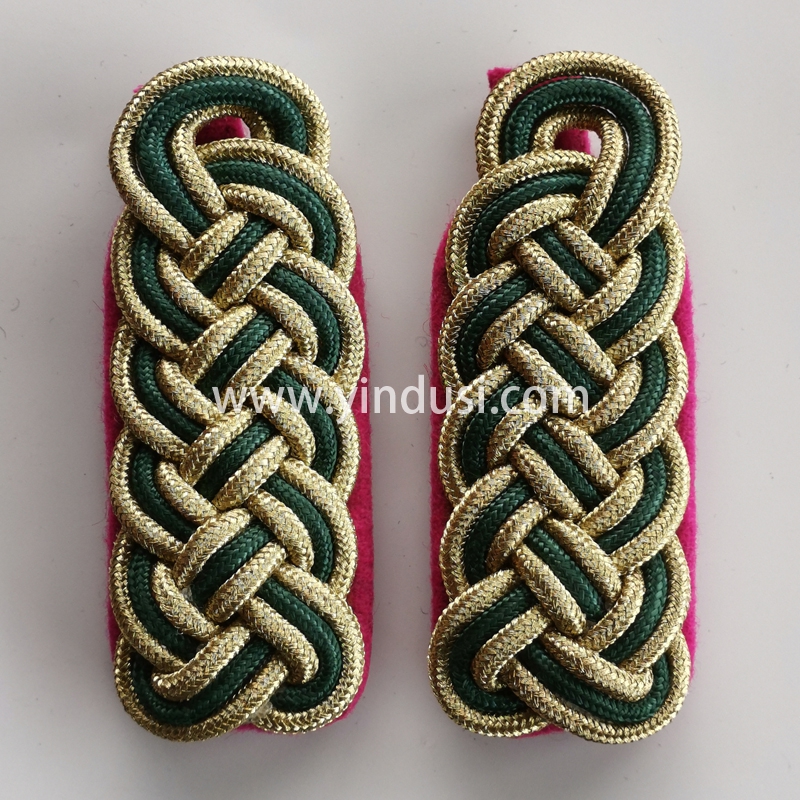 印度丝手工编制金属丝麻花肩章二战德国苏联元帅大将肩章定做印度丝徽章