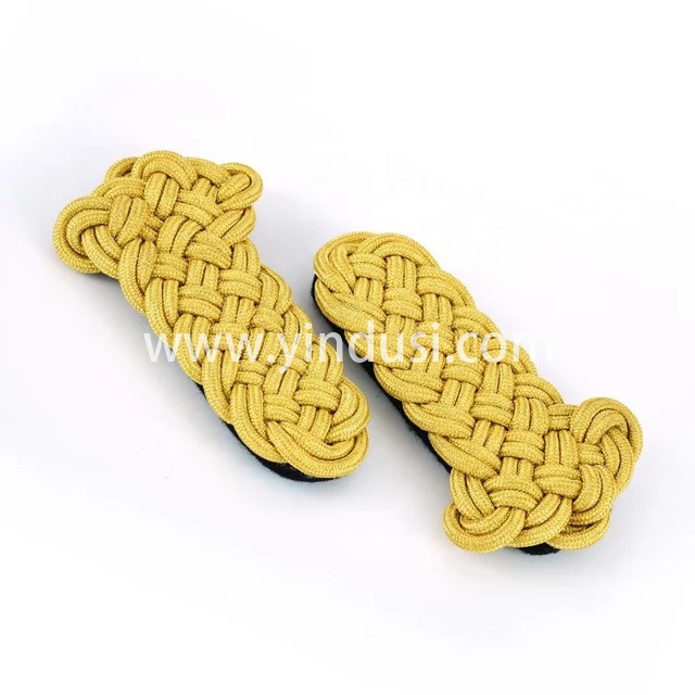 印度丝肩章定制工厂二战德国将领肩章金属丝手工刺绣肩章影视道具定做