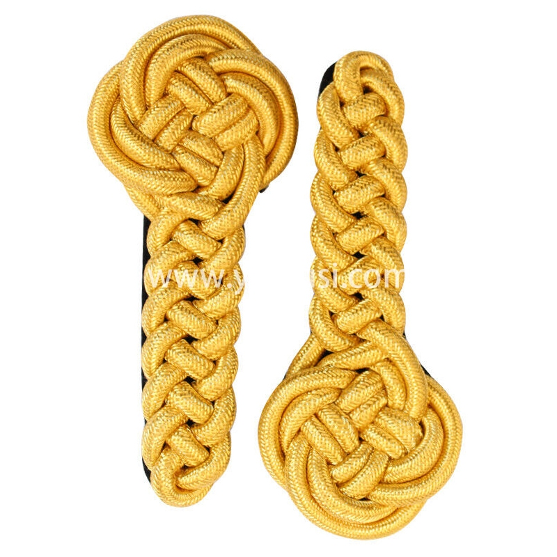 印度丝手工刺绣金属丝编制麻花肩章二战德国苏联影视道具肩章定做加工