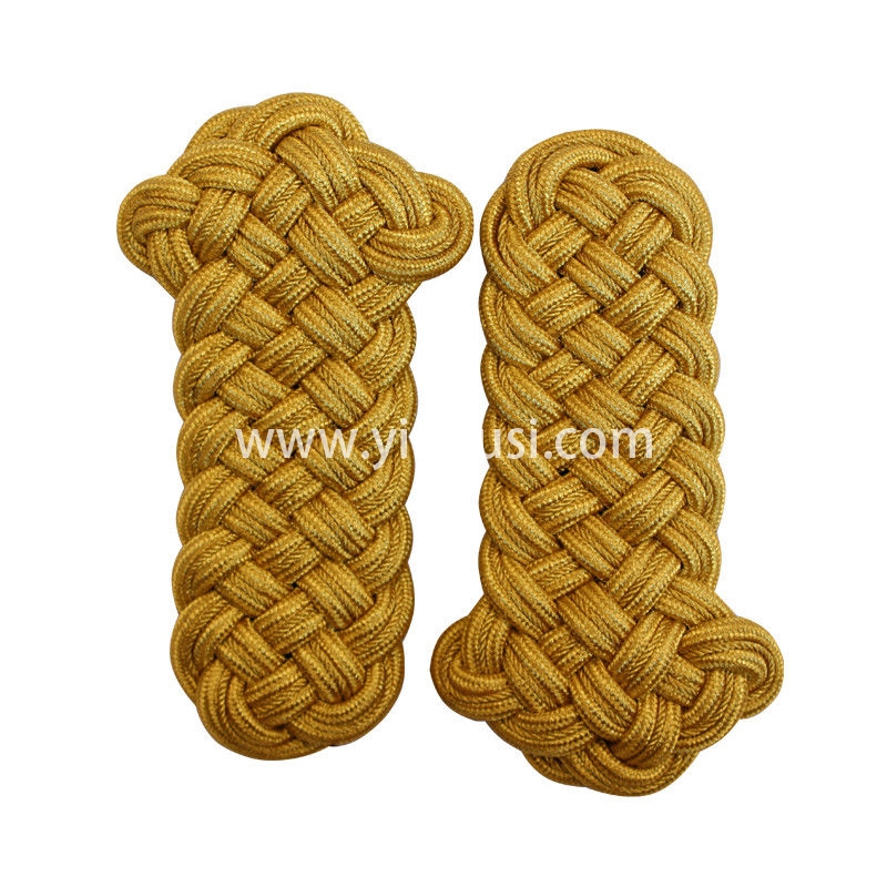 印度丝手工刺绣金属丝编制肩章定制二战德国苏联元帅麻花肩章定做