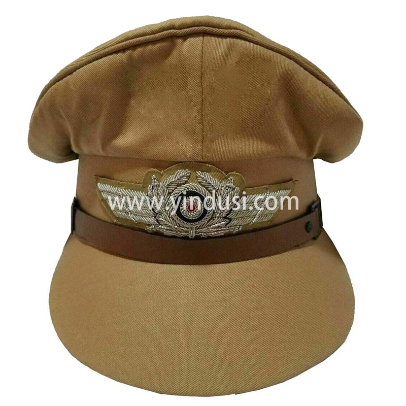 印度丝军品工厂手工刺绣金属丝帽徽定制二战德国礼服军帽定做